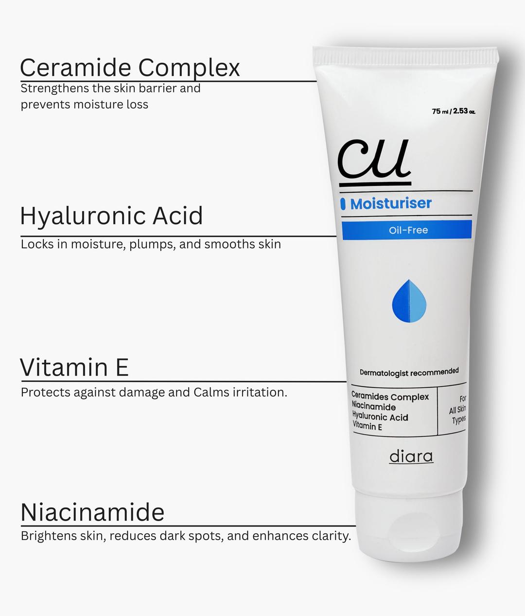 Diara CU Ultra-Light Moisturizer front view